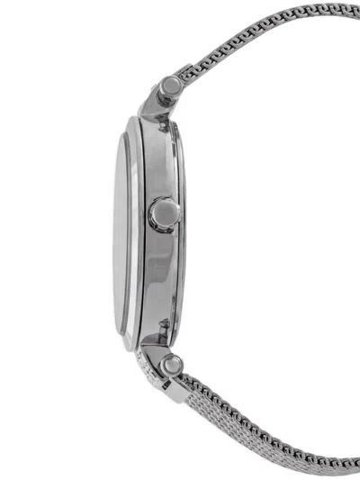 Kenneth Cole 크리스털 장식 메시 브레이슬릿 34mm 시계 In Silver