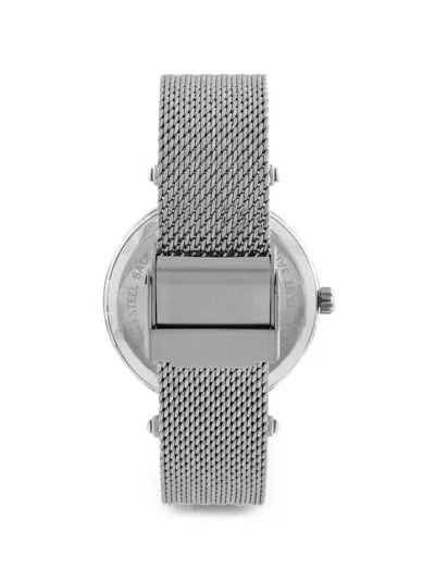 Kenneth Cole 크리스털 장식 메시 브레이슬릿 34mm 시계 In Silver