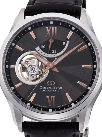 Orient 스타 세미 스켈레톤 39mm 시계 In Black