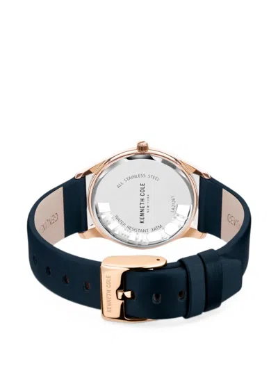 Kenneth Cole 라운드 페이스 36mm 시계 In Blue