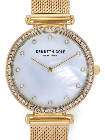 Kenneth Cole 클래식 크리스털 장식 36mm 시계 In Gold