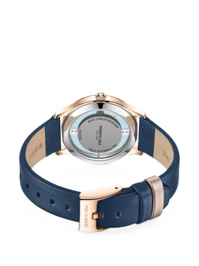 Kenneth Cole 크리스털 베젤 34mm 시계 In Blue