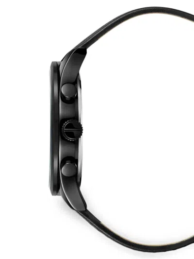 Kenneth Cole 크로노그래프 레더 48mm 시계 In Black