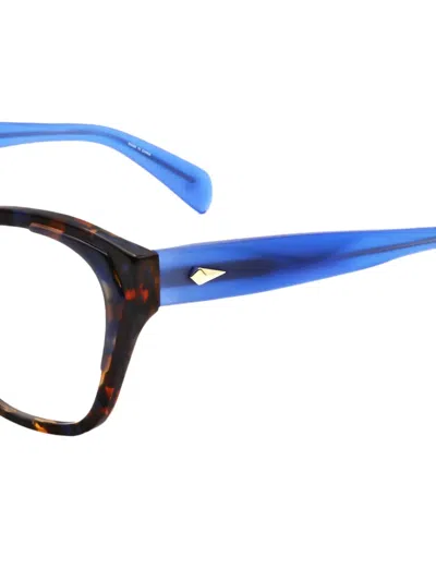 Rag & Bone 톨토이즈셸 이펙트 스퀘어 프레임 안경 In Blue