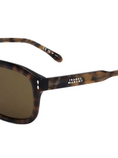Isabel Marant Eyewear Tortoiseshell-pattern Square-frame Sunglasses In 브라운