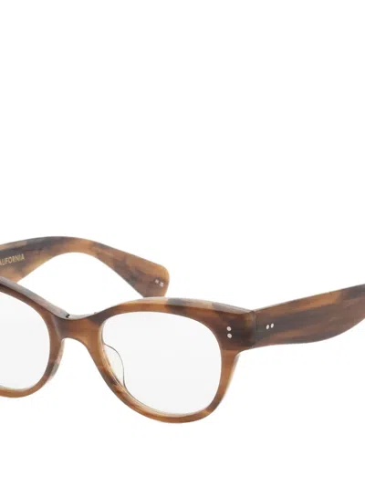 Garrett Leight 옥타비아 안경 In Brown