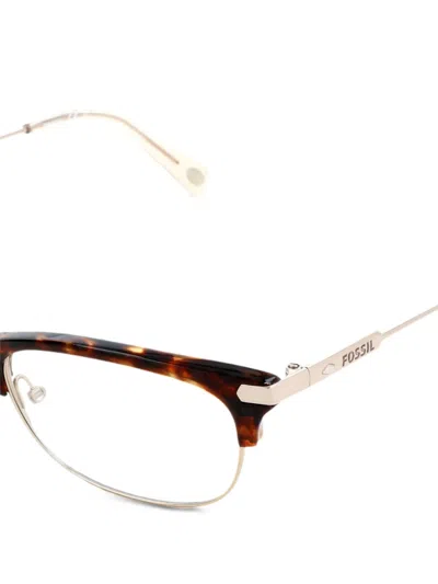 Fossil 톨토이즈셸 이펙트 캣아이 안경 In Neutral