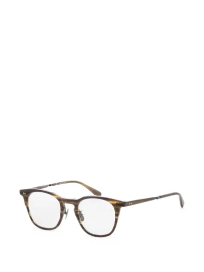 Garrett Leight 라이트 C 라운드 프레임 안경 In Brown