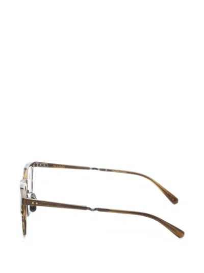 Garrett Leight 라이트 C 라운드 프레임 안경 In Brown