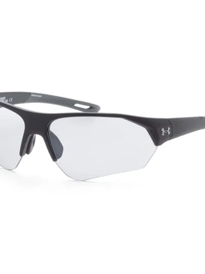 Under Armour 로고 장식 직사각 프레임 선글라스 In Black
