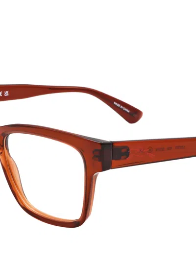 Longchamp Rectangle-frame Glasses In Brown