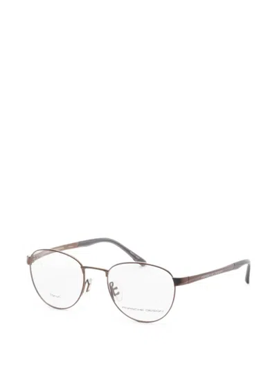 Porsche Design 라운드 프레임 안경 In Silver