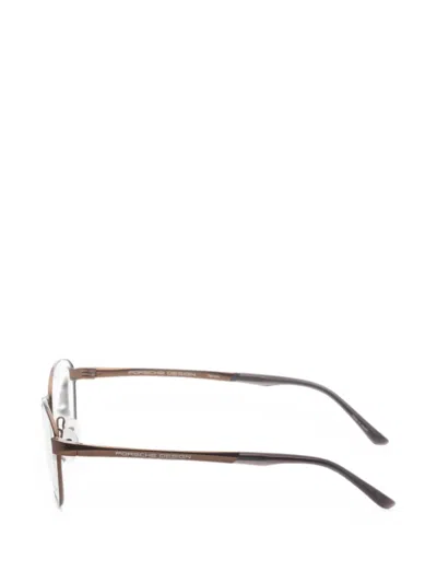 Porsche Design 라운드 프레임 안경 In Silver