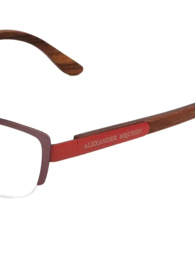 Alexander Mcqueen Rectangle-frame Glasses In Green