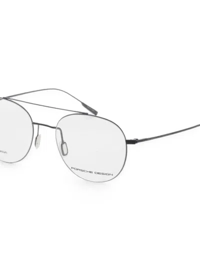 Porsche Design 더블 브리지 라운드 프레임 안경 In Silver