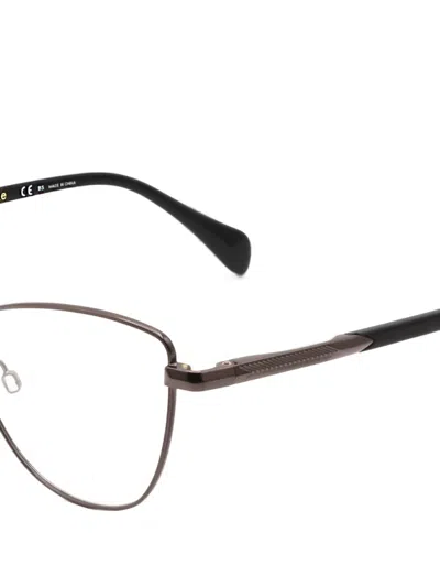 Rag & Bone 루테늄 기하학 프레임 안경 In Black