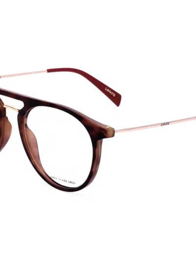 TORTOISESHELL-EFFECT ROUND-FRAME GLASSES