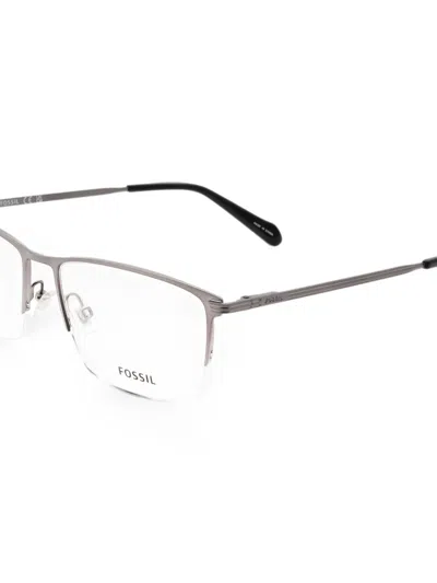 Fossil 직사각 프레임 안경 In Gray