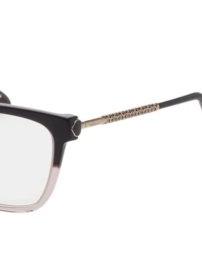 Chopard Eyewear 그레이디언트 이펙트 스퀘어 프레임 안경 In Black