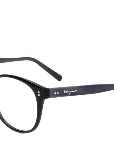 Ferragamo Eyewear Round-frame Glasses In 블랙