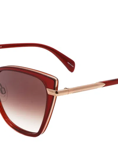 Rag & Bone Eyewear 캣아이 프레임 선글라스 In 레드