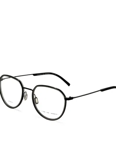 Porsche Design 라운드 프레임 안경 In Black