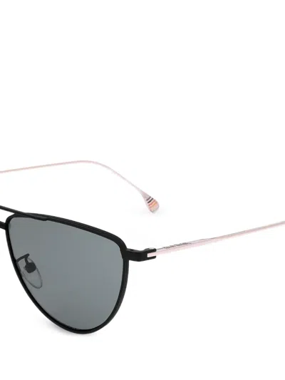 Paul Smith Garner Pilot-frame Sunglasses In Black
