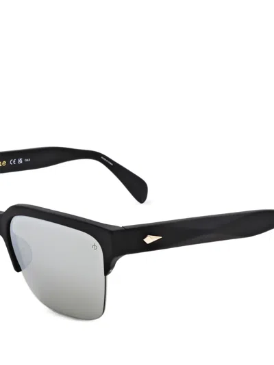Rag & Bone Eyewear 매트 스퀘어 프레임 선글라스 In 블랙