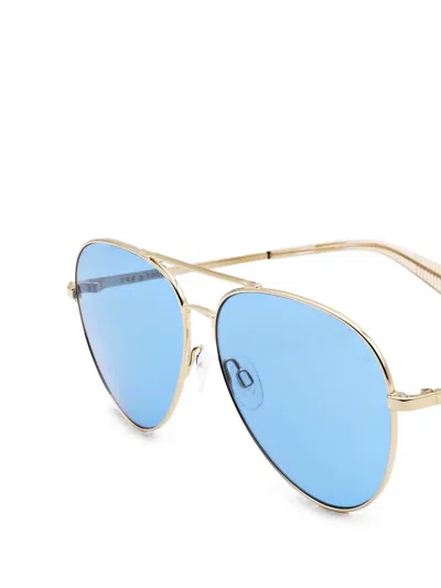Rag & Bone 더블 브리지 파일럿 프레임 선글라스 In Blue