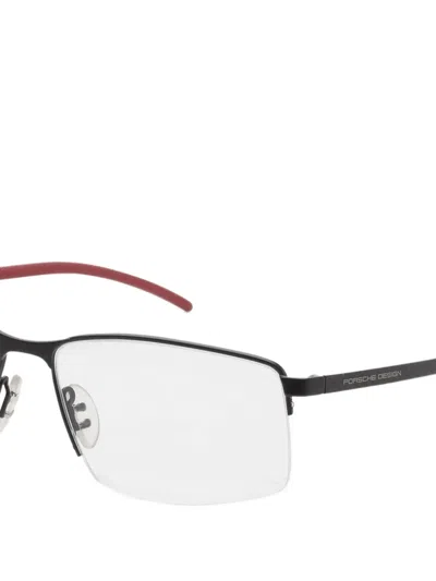 Porsche Design 직사각 프레임 안경 In Metallic