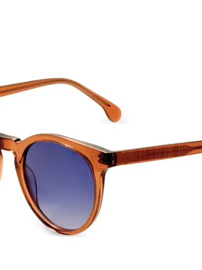 Paul Smith Archer Round-frame Sunglasses In Brown