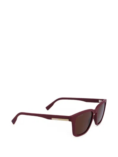 Lacoste Matte-finish Rectangle-frame Sunglasses In Multi