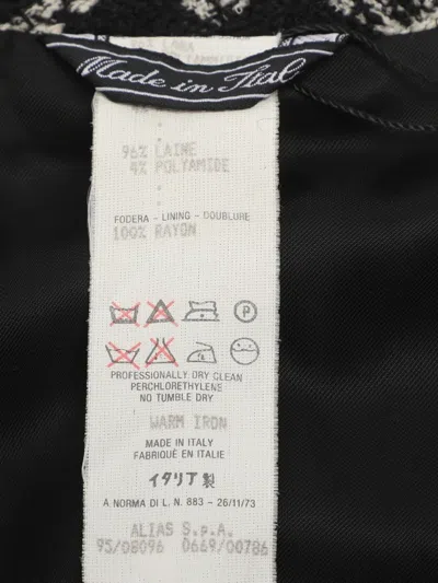 Pre-owned Versace Tweed Button-front Jacket In Black