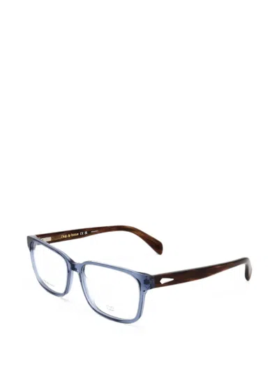 Rag & Bone Eyewear Rectangle-frame Glasses In Blue