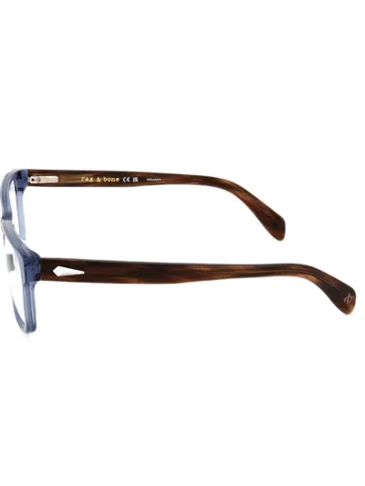 Rag & Bone Eyewear Rectangle-frame Glasses In Blue