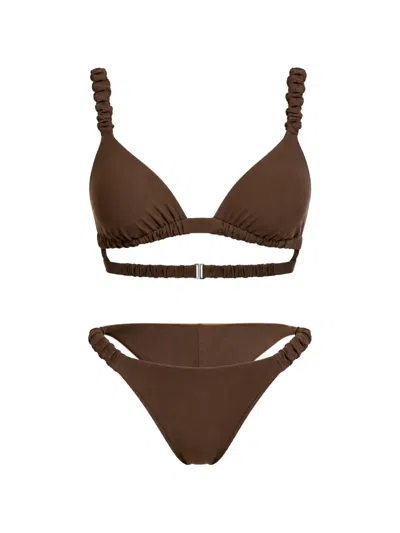 Me Fui Ruched-strap Bikini In Multi