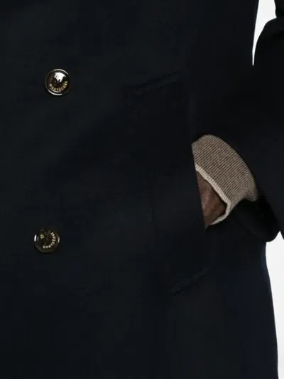 Montecore Double-breasted Coat In Blue