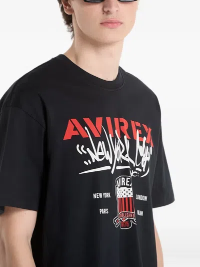 Avirex Logo-print T-shirt In Multi