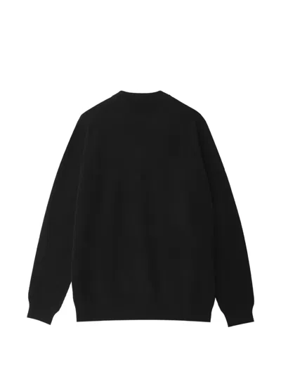 Lardini Classic Virgin Wool Crew Neck Sweater In Black
