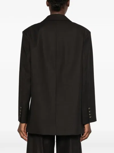 Le Sully Studio Double-breasted Peak-lapels Blazer In Brown