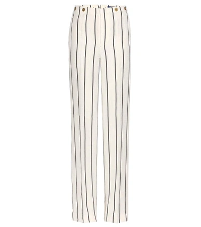 Polo Ralph Lauren Striped Linen-blend Trousers | ModeSens