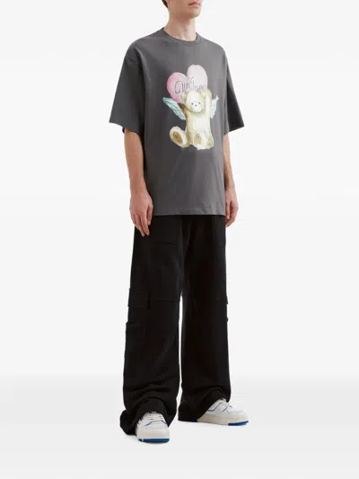 We11 Done Bear-graphic T-shirt In Gray