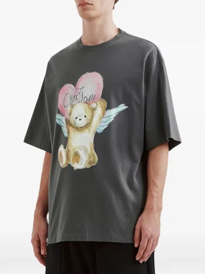 We11 Done Bear-graphic T-shirt In Gray
