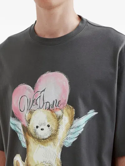 We11 Done Bear-graphic T-shirt In Gray