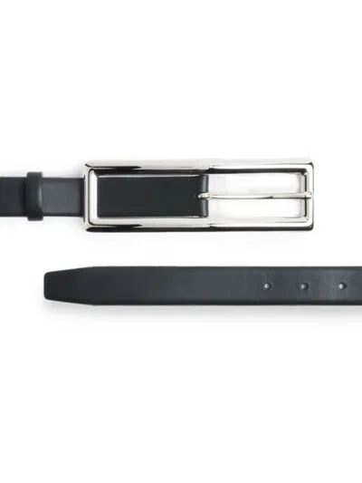 Mugler Silver Rectangle Buckle Belt In White