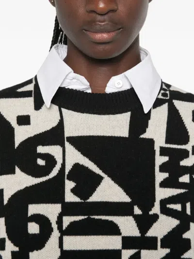 Zimmermann Logo-intarsia Knitted Sweater In Multi