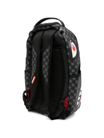 Sprayground Shark Mouth Checkered Backpack In Red