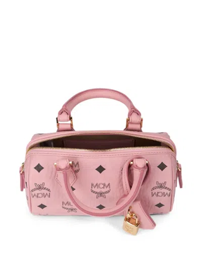 Mcm Mini Ella Boston Monogram Tote Bag In Pattern