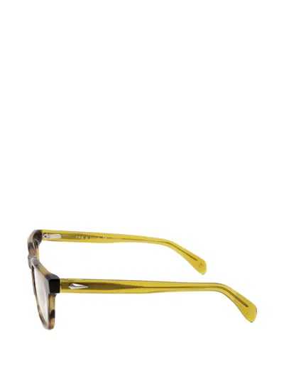 Rag & Bone Eyewear Horn-effect Rectangle-frame Glasses In 绿色