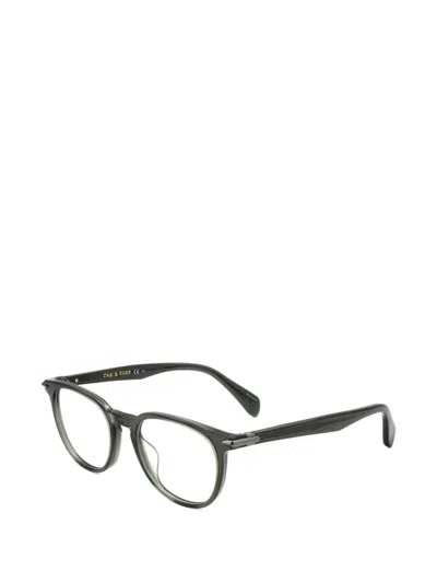 Rag & Bone Eyewear Round-frame Glasses In 绿色